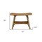 Homeroots 24" Natural Teak Rectangular Shower Bench With Shelf 376728 - alternate 2
