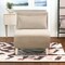 Homeroots 27" Beige and Natural Upholstered Slipper Chair And Toss Pillow 526454 - alternate 2