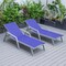 Leisuremod Marlin Patio Chaise Lounge Chair with Armrests in Grey Aluminum Frame, Navy Blue, 2PK MLAGR-77NBU2 - alternate 2