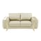 Homeroots 72in Beige And Gold Genuine Leather Loveseat 518566 - alternate 2