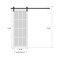 Sartodoors Sturdy Barn Door 32 x 84in, Quadro 4445 Cognac Oak W/ Frosted Glass, SS 6.6FT Rail Hangers Heavy Set QUADRO4445BD-S-AKA-3284 - alternate 2