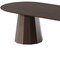Homeroots 86" Walnut Wood Double Pedestal Base Oval Dining Table 720678 - alternate 2