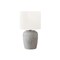 Monarch Specialties Lighting, 17"h, Table Lamp, Grey Ceramic, Ivory / Cream Shade, Contemporary I 9780 - alternate 1