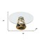 Homeroots 48" Clear And Gold Rounded Glass And Metal Pedestal Base Dining Table 555189 - alternate 2