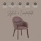 Leisuremod Elias Dining Chair Upholstered in Leather Velvet and Powder Coated Iron Legs, 2PK EDC21BR-2 - alternate 2