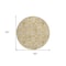 Homeroots 8' Gold Gray And Beige Round Floral Washable Indoor Outdoor Area Rug 595951 - alternate 2