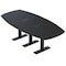 Skutchi Designs Arc Boat Conference Table With Power, 48 in W, 96 in L HAR-ABOT-48X96-T.BK-U999ST19-EBLK - alternate 1