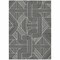 Homeroots 9' X 12' Black And Ivory Abstract Washable Indoor Outdoor Area Rug 594909 - alternate 2