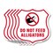 Signmission Alligator Warning Shield Sign Do Not Fee, 12 inch X 12 inch, Aluminum Metal Sign, 5PK SHI-A-5Pack-12-355 - alternate 1