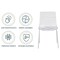 Leisuremod Astor Plastic Dining Chair with White Steel Base in Clear, 2PK ACW-20CL2 - alternate 2