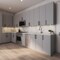 Cambridge Radiance 30 in. W x 24 in. D x 34.50 in. H Ready to Assemble Slab Base Kitchen Cabinet in Matte Grey SA-B30-MG-KIT - alternate 2