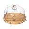 Basicwise Round Glass Dome Dessert Tray Set - 2-in-1 Cake Stand with Lid, Fruit & Charcuterie Display and QI004710 - alternate 2