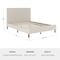 Martha Stewart Britta Full Upholstered Platform Bed w/Rounded Headboard, Piped Detailing/Cushioned Sderails, Beige TW-3WDB01B-F-BG-MS - alternate 2