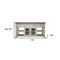 Homeroots 70" Ivory Solid Wood Open shelving Distressed TV Stand 528760 - alternate 2