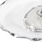 Homeroots 13in Clear And Silver Round Glass Hand Finished Lazy Susan 375757 - alternate 2