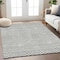 Homeroots 5' X 8' Gray And Ivory Chevron Washable Indoor Outdoor Area Rug 596268 - alternate 2