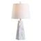 Jonathan Y Owen 20.5" Contemporary Resin LED Table Lamp, White Marble Finish JYL1037A - alternate 1