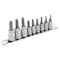 Performance Tool 9 pc. Star Bit Socket Set, Chrome Vanadium, Storage Rail W1385 - alternate 1