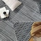World Rug Gallery Bohemian Stripes Washable Non Slip Runner Rug 2 ft x 8 ft Black WR73BLACK2X8 - alternate 2