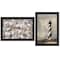 Homeroots Set Of Two Cape Hatteras Lighthouse and Sea Shells 4 Black Framed Print Wall Art, 2PK 407238 - alternate 1