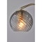 Homeroots 19" Antiqued Brass Metal Desk Lamp With Light Gray Swirl Globe Shade 524630 - alternate 2