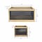 Happimess Fallon Modern Minimalist Handmade Wooden Metal Nesting Storage Baskets, Black/Natural, 3PK BSK3005B-3SET - alternate 2