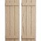Ekena Millwork Rustic Three Board Joined Board-n-Batten Hand Hewn Faux Wood Shutters, 16 1/2W x 24H, PR SHUBJS16X24HHPR - alternate 1