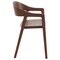 Leisuremod Rivo Collection Elegant Dining Chair in Dark Walnut Color Wood RC20DRW - alternate 2