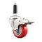 Service Caster 3 Inch 316SS Red Poly Swivel 3/4 Inch Expanding Stem Caster Lock Brake SCC SCC-SS316TTLEX20S314-PPUB-RED-34 - alternate 1