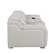 Homeroots 89in Light Gray and Silver Italian Leather Power Reclining Loveseat With Storage 633755 - alternate 2