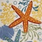 Homeroots 5' X 8' Blue Yellow And Orange Starfish Indoor Outdoor Area Rug 546832 - alternate 2