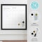 Martha Stewart Everette 18in. x 18in. Magnetic Calendar Dry Erase Board w/Blk Frame, w/Dry Erase Mrkr and 2 Mgnts BR-PM-MWP-4545-BK-MS - alternate 2