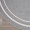 Homeroots 4' Gray And Ivory Round Indoor Outdoor Area Rug 545965 - alternate 2