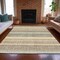 Homeroots 3' X 5' Gold And Silver Striped Washable Indoor Outdoor Area Rug 632209 - alternate 1