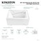 Kingston Brass 48" Acrylic Rectangular 3-Wall Alcove Tub, Right Hand Drain and Anti-Skid Surface, Glossy White VTAM4832R22D - alternate 2