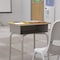 Flash Furniture Billie Student Desk with Open Front Metal Book Box - Maple/Silver FD-DESK-GY-MPL-GG - alternate 2