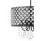 Jonathan Y Gigi 17 in. Metal/Crystal Adjustable LED Drop Chandelier, Black/Clear JYL7464A - alternate 2