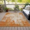 Homeroots 5' X 8' Orange And Ivory Abstract Washable Indoor Outdoor Area Rug 612341 - alternate 2