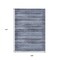 Homeroots 9' X 12' Blue And Charcoal Striped Washable Indoor Outdoor Area Rug 631489 - alternate 2