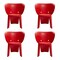 Homeroots Set Of Four Red Heavy Duty Plastic Juvenile Chairs, 4PK 554660 - alternate 2