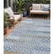 Homeroots 5' X 8' Denim Blue Gray And Ivory Floral Washable Indoor Outdoor Area Rug 617495 - alternate 1