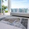 Homeroots 5' X 8' Chocolate Gray And Charcoal Abstract Washable Indoor Outdoor Area Rug 587579 - alternate 2