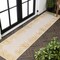 Jonathan Y Isla Coastal Cottage Palm Frond Border Yellow/Cream 2 ft. x 8 ft. Indoor/Outdoor Runner Rug TSN207A-28 - alternate 1