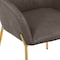 Leisuremod Zaire Collection Modern Dining Chair, Gold Legs and CHarcoal Fabric ZDC52CH - alternate 2