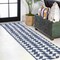 Jonathan Y Andratx Modern Tribal Geometric Ivory/Blue 2 ft. x 8 ft. Indoor/Outdoor Runner Rug SMB126C-28 - alternate 1