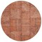 Homeroots 8' Salmon Copper And Gray Round Patchwork Washable Indoor Outdoor Area Rug 581613 - alternate 2