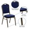 Flash Furniture Navy Blue Fabric Banquet Chair, PK4 4-FD-C01-GOLDVEIN-S0810-GG - alternate 2