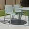 Homeroots Set of Two Baby Blue Heavy Duty Plastic Outdoor Stacking Accent Chairs, 2PK 565227 - alternate 2