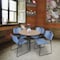 Regency Round Kahlo Breakroom Table W/ 4 Zeng Stack Chairs, 42 in W, 42 in L, Noble Oak TPL42RNDNOBK44BE - alternate 2