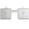 James Martin Vanities Bellshire 96" Dual Vanity Set w/ 24" Make-Up Counter, Bright White w/3 cm Lime Delight Silestone Top 660-VMC96-BW-3LDL - alternate 1